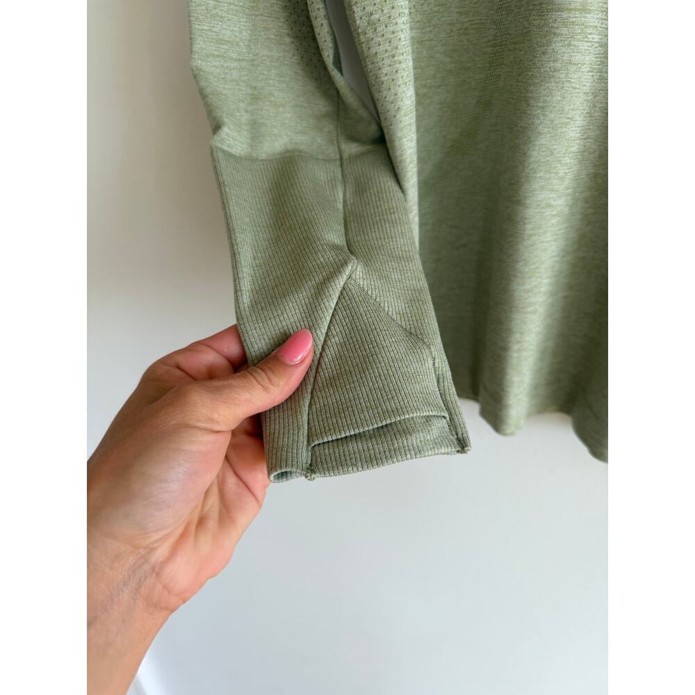 Lululemon Swiftly Tech Long Sleeve 2.0 Running Activewear Top Green 8 - Picture 5 of 10